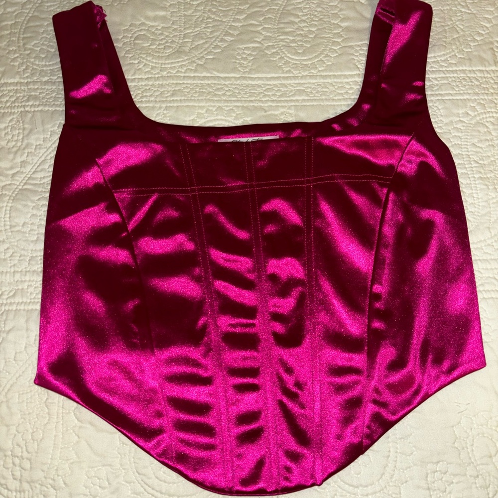Pink corset top